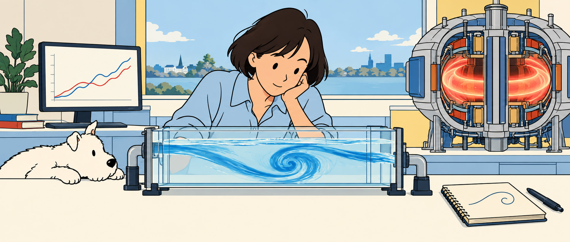 清晰线条漫画:科学家研究流体,并联系金融与核聚变